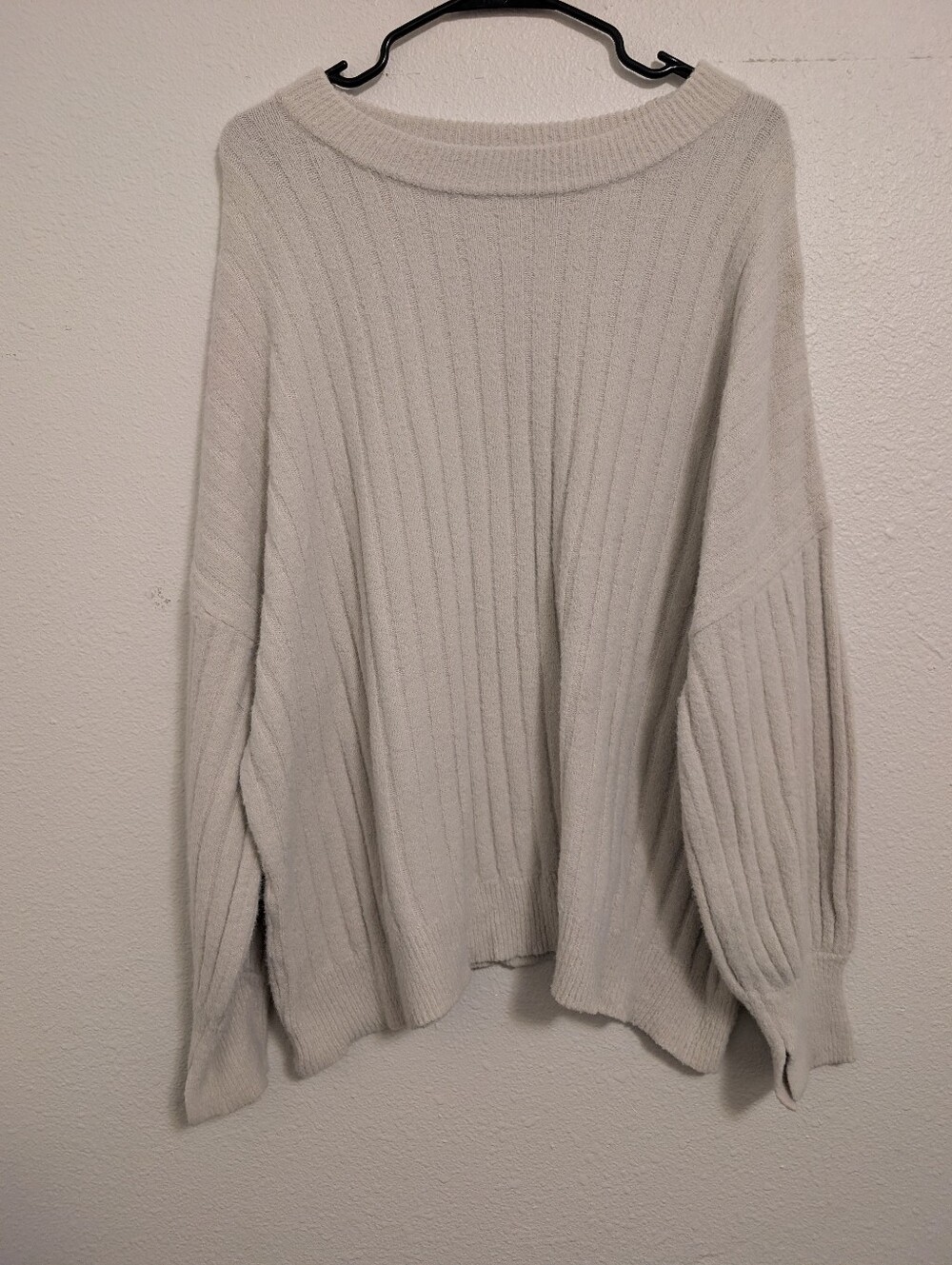 aerie Ribbed Boatneck Sweater - Cream